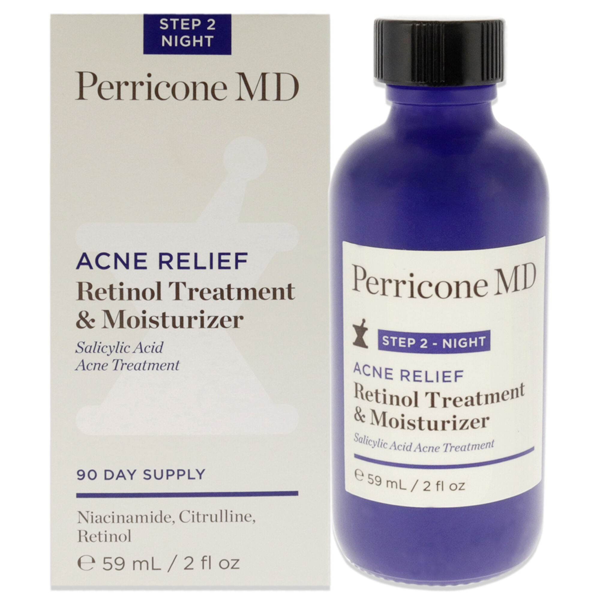 Acne Relief Retinol Treatment and Moisturizer by Perricone MD for Unisex - 2 oz Treatment, See Description, hi-res image number 0