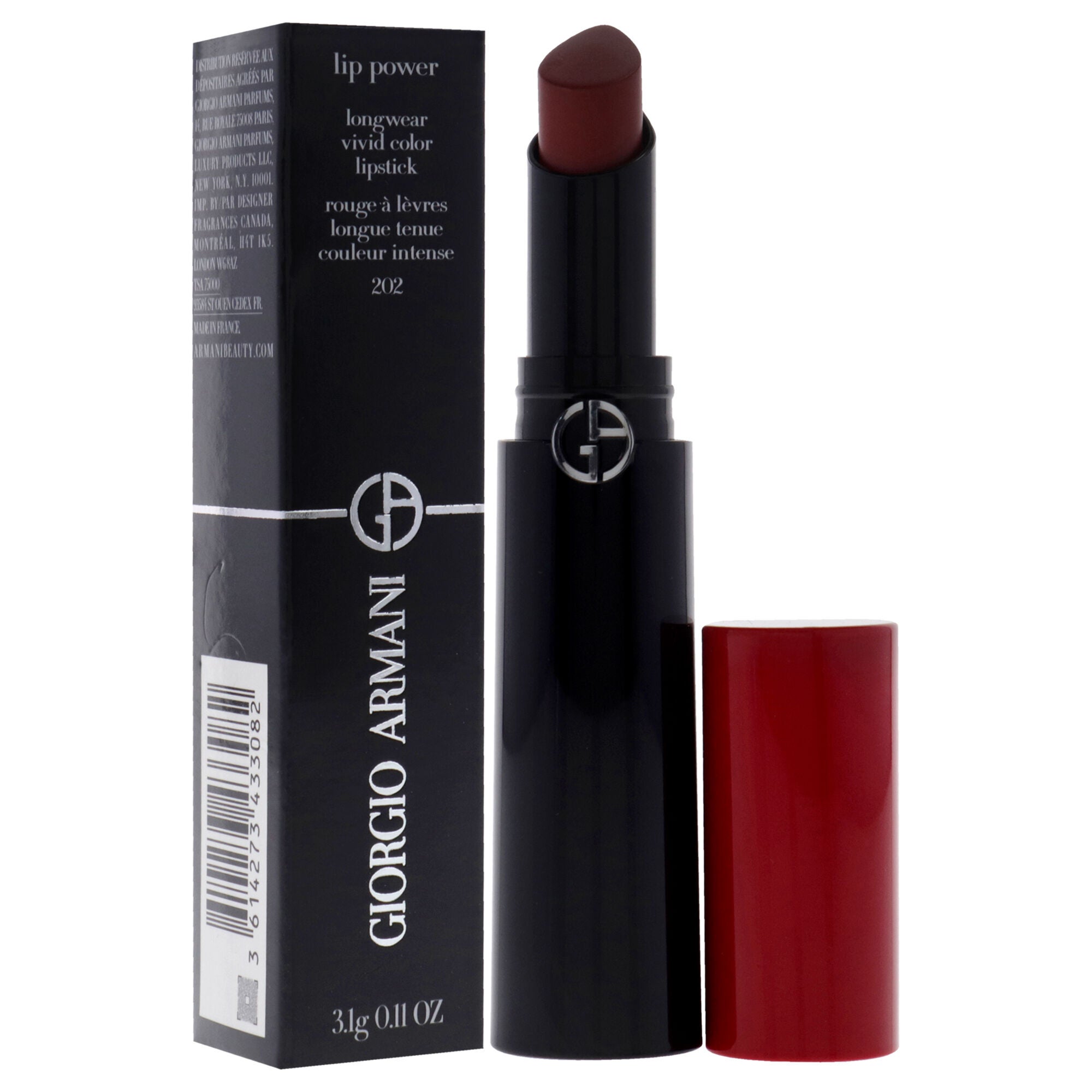 Lip Power Longwear Vivid Color Lipstick - 202 Grazia by Giorgio Armani for Women - 0.11 oz Lipstick, See Description, alternate image number 2