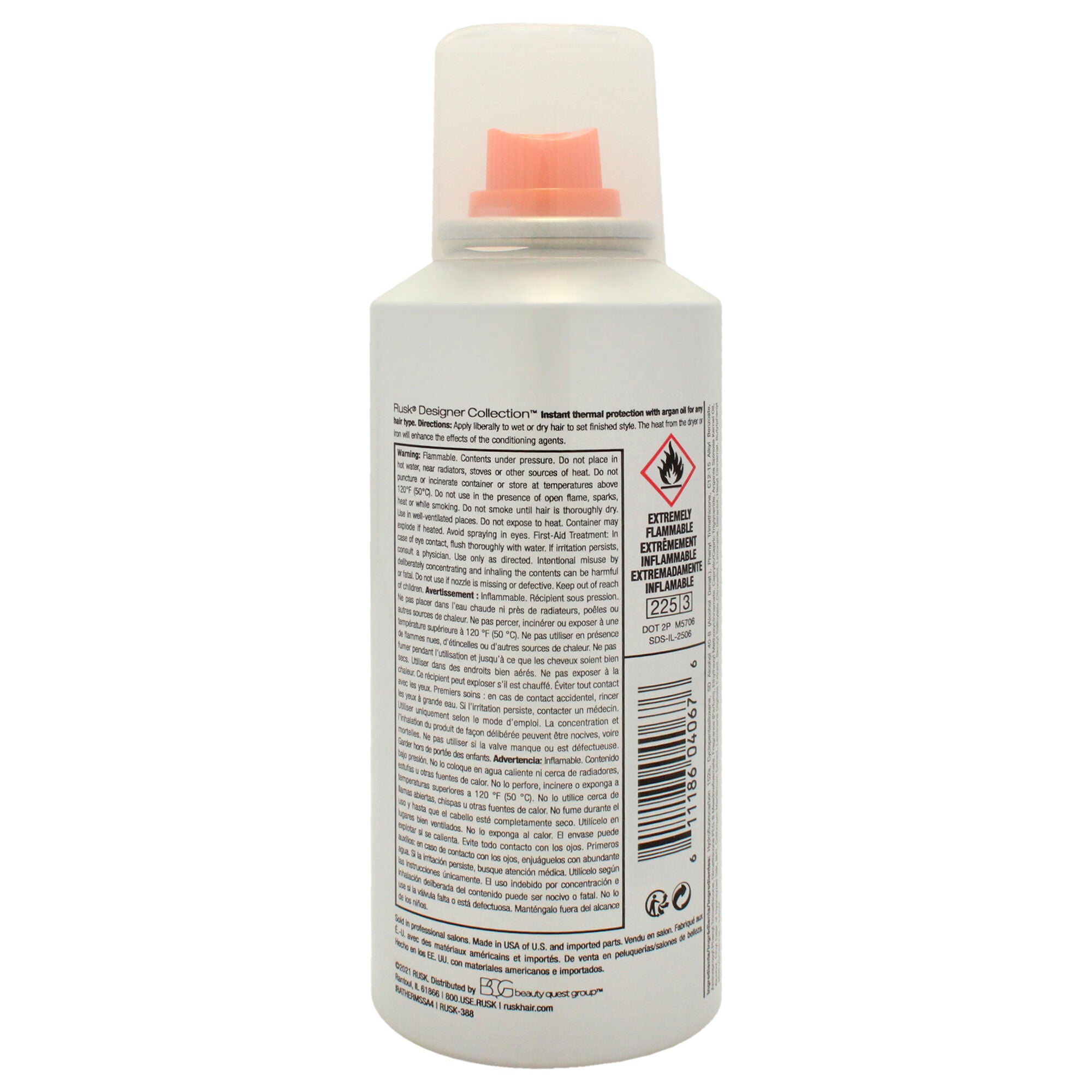 Thermal Shine Spray by Rusk for Unisex - 4.4 oz Hair Spray, See Description, alternate image number 3