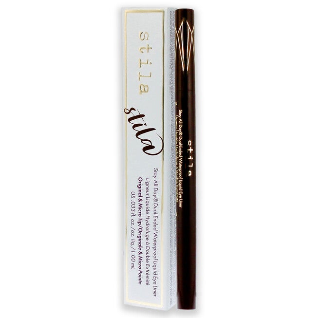 Stay All Day Dual-Ended Waterproof Liquid Eye Liner - Dark Brown by Stila for Women - 0.033 oz Eyeliner, , alternate image number 8