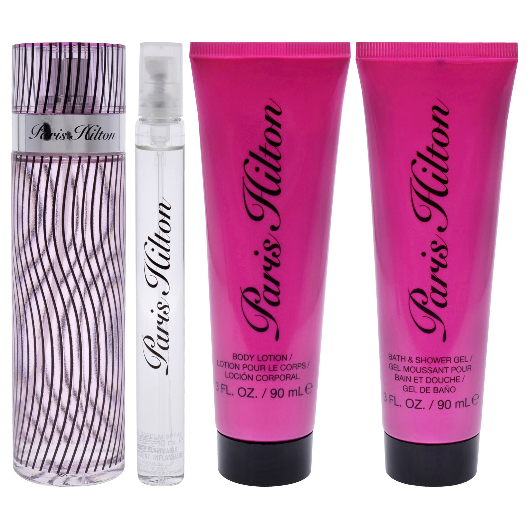 Paris Hilton by Paris Hilton for Women - 4 Pc Gift Set 3.4oz EDP Spray, 0.34oz EDP Spray, 3oz Body Lotion, 3oz Bath and Shower Gel, , alternate image number 6
