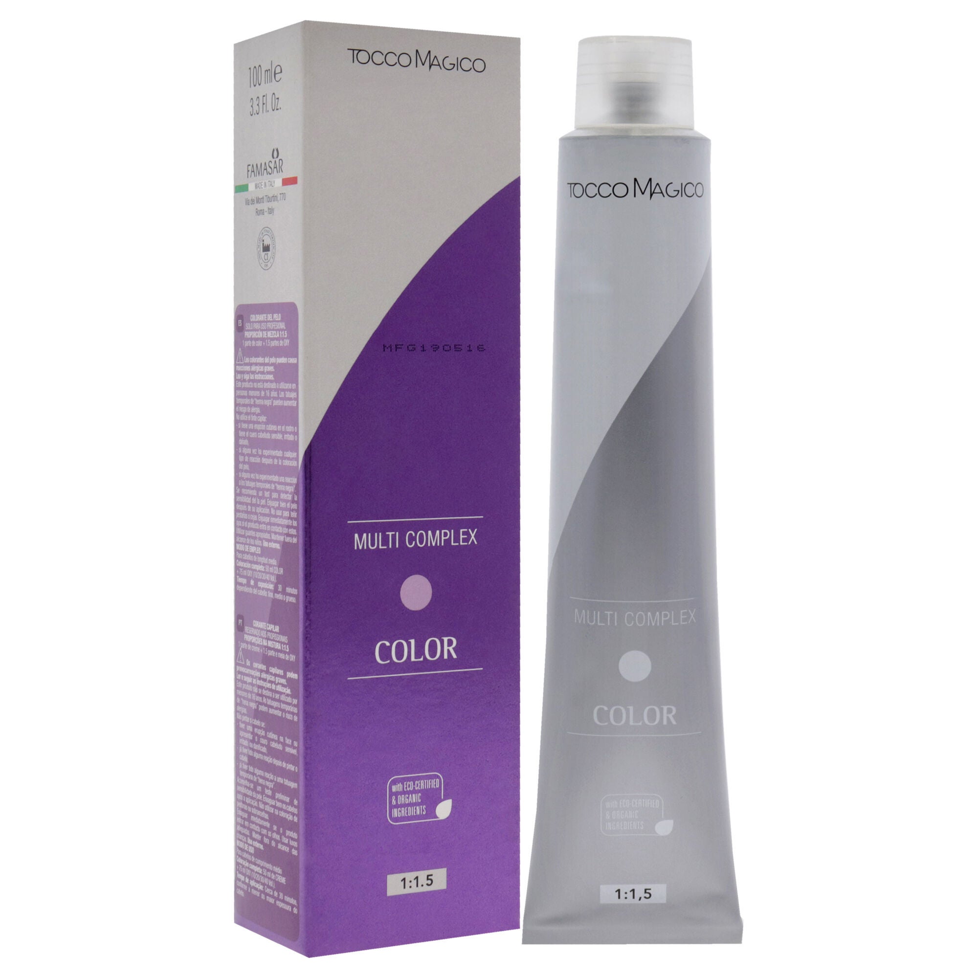 Multi Complex Permanet Hair Color - 6.34 Golden Cooper Dark Blond by Tocco Magico for Unisex - 3.38 oz Hair Color, See Description, alternate image number 1