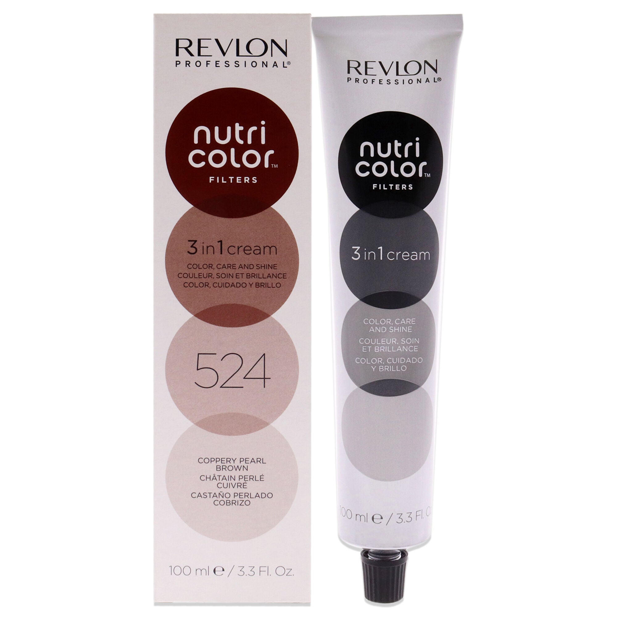 Nutri Color Cream - 524 Copper Pearl Brown by Revlon for Unisex - 3.3 oz Hair Color, See Description, hi-res image number 0