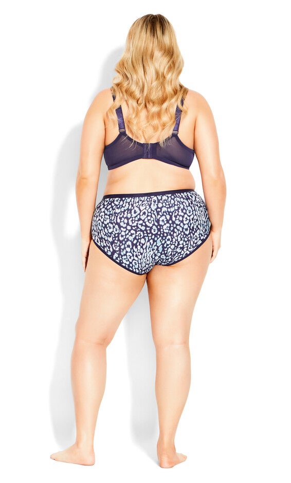 Microfiber Print Full Brief - navy, , alternate image number 1