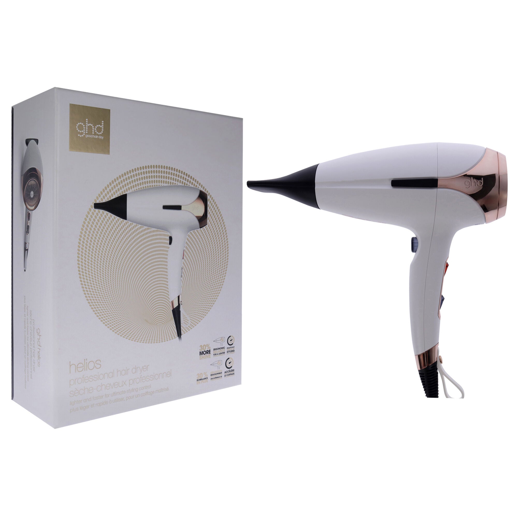 Helios 1875W Advanced Professional Hair Dryer - White by GHD for Women - 1 Pc Hair Dryer, , alternate image number 7