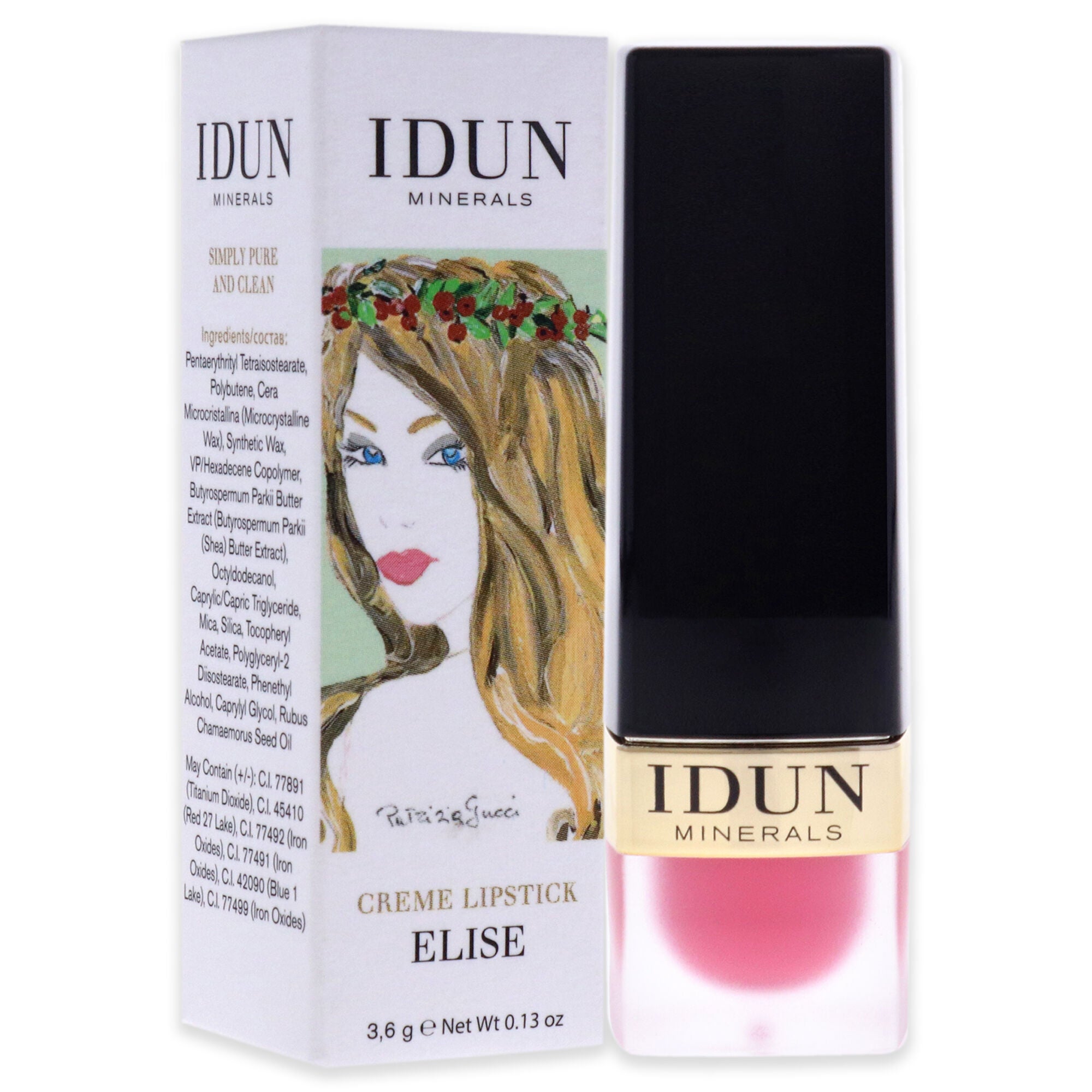 Creme Lipstick - 201 Elise by Idun Minerals for Women - 0.13 oz Lipstick, See Description, alternate image number 1