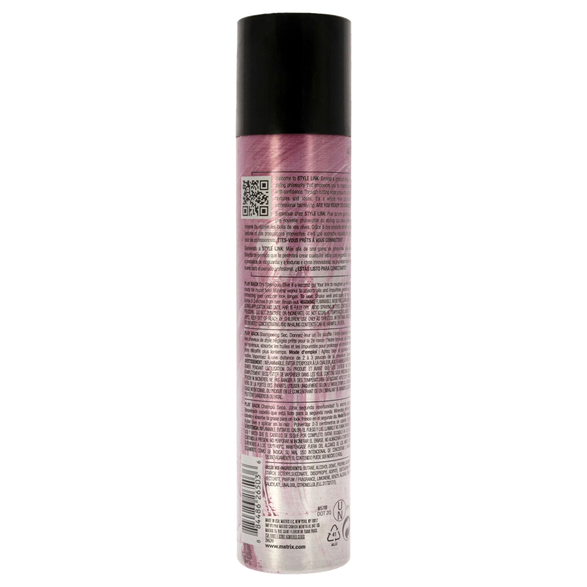 Style Link Mineral Play Back Dry Shampoo by Matrix for Unisex - 3.4 oz Dry Shampoo, , alternate image number 4
