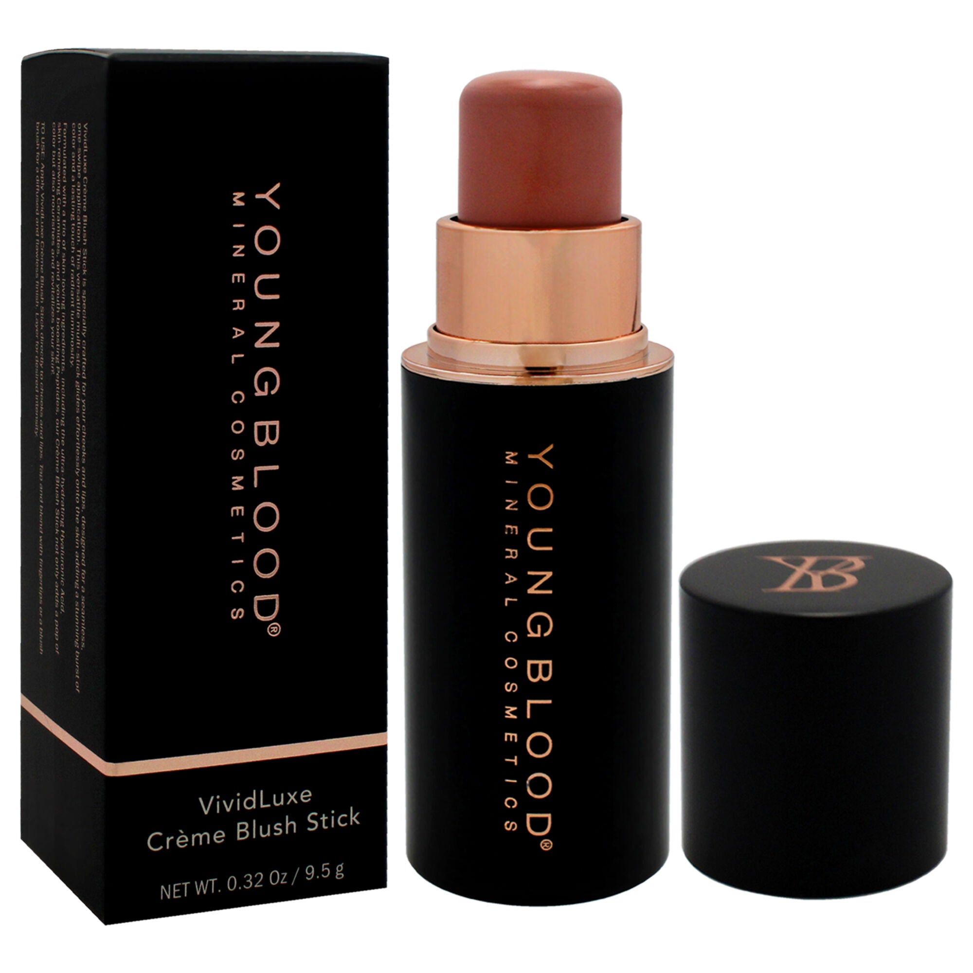VividLuxe Creme Blush Stick - Creme Brulee by Youngblood for Women - 0.32 oz Blush, See Description, alternate image number 1