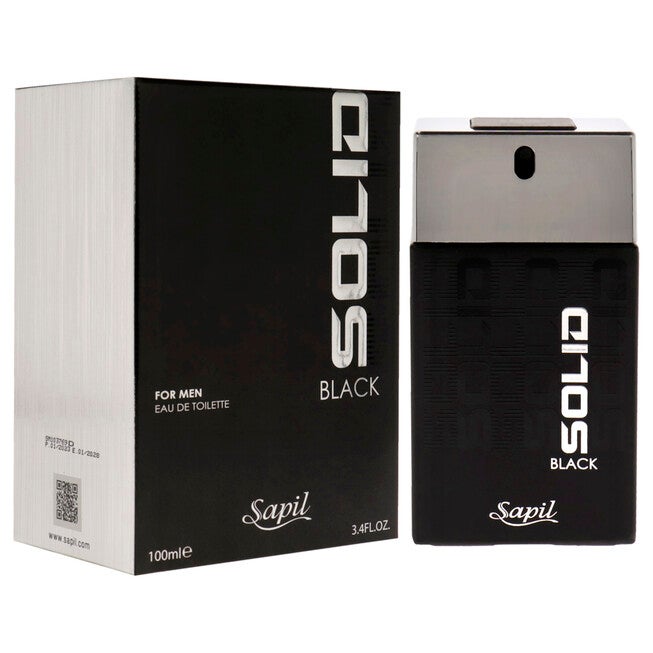 Solid Black by Sapil for Men - 3.4 oz EDT Spray, See Description, alternate image number 1
