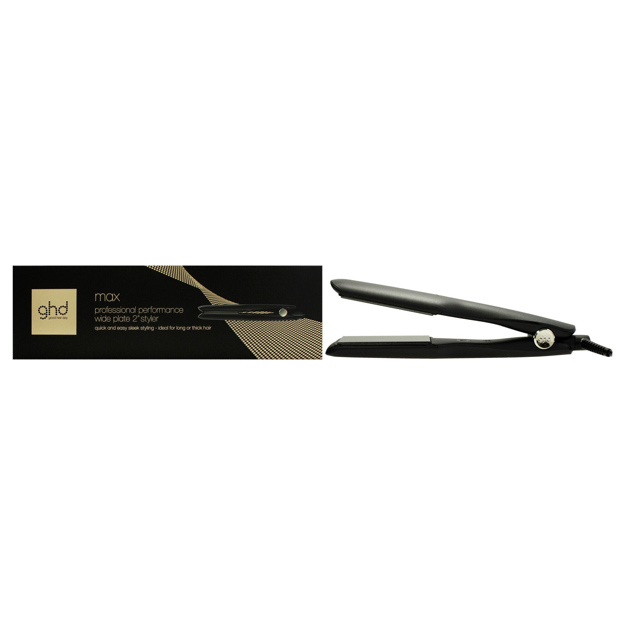 GHD Max Wide Plate Styler - Black by GHD for Unisex - 2 Inch Flat Iron, See Description, hi-res image number 0
