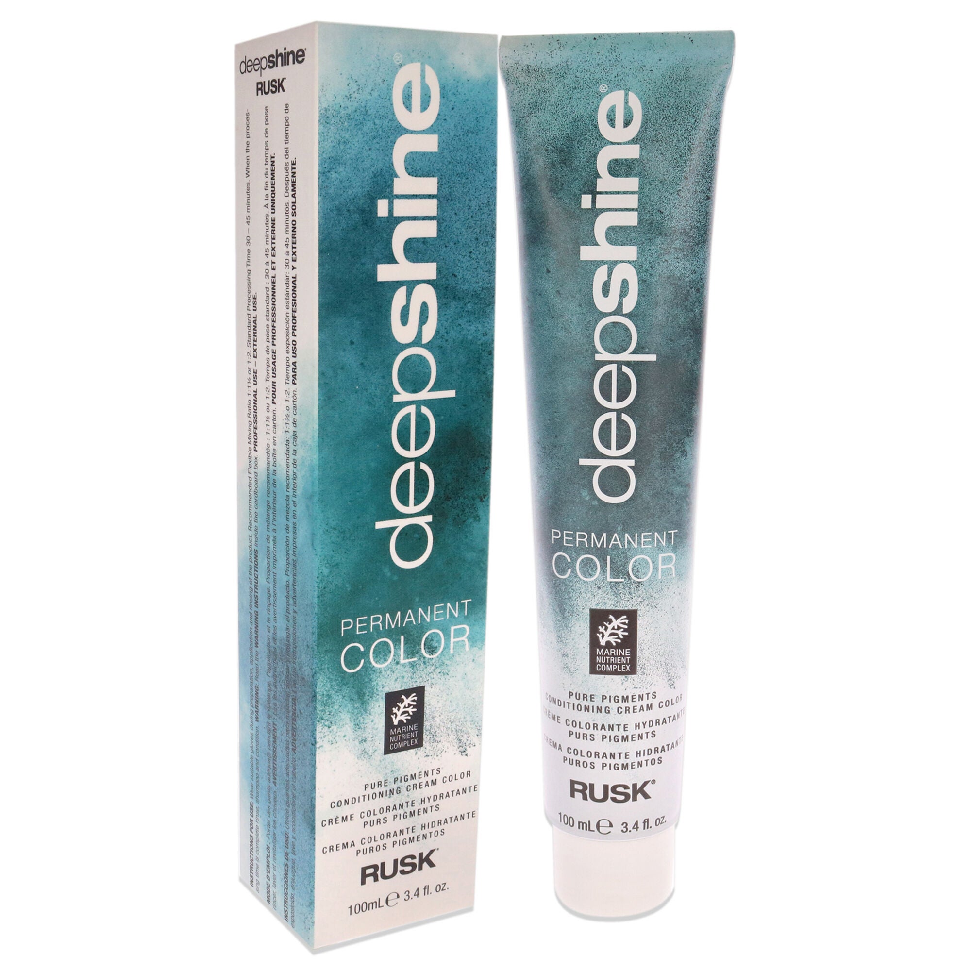 Deepshine Pure Pigments Conditioning Cream Color - 1.10BB Intense Blue Black by Rusk for Unisex - 3.4 oz Hair Color, See Description, alternate image number 1
