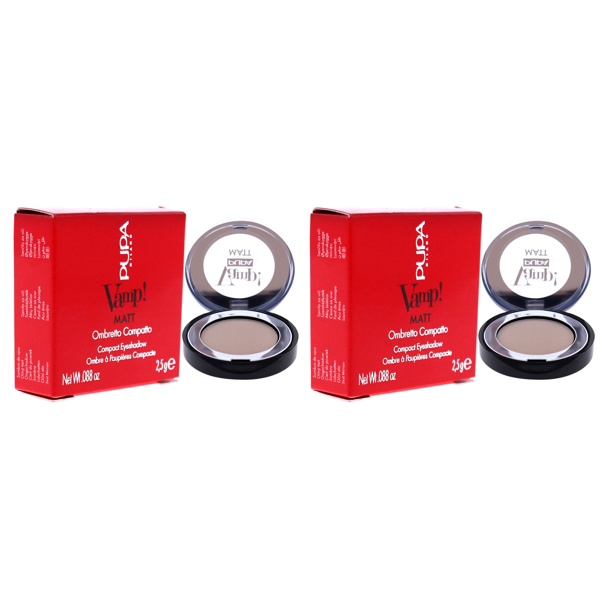 Vamp! Matt Eyeshadow - 020 Vanilla Cream by Pupa Milano for Women - 0.088 oz Eye Shadow - Pack of 2, See Description, alternate image number 2