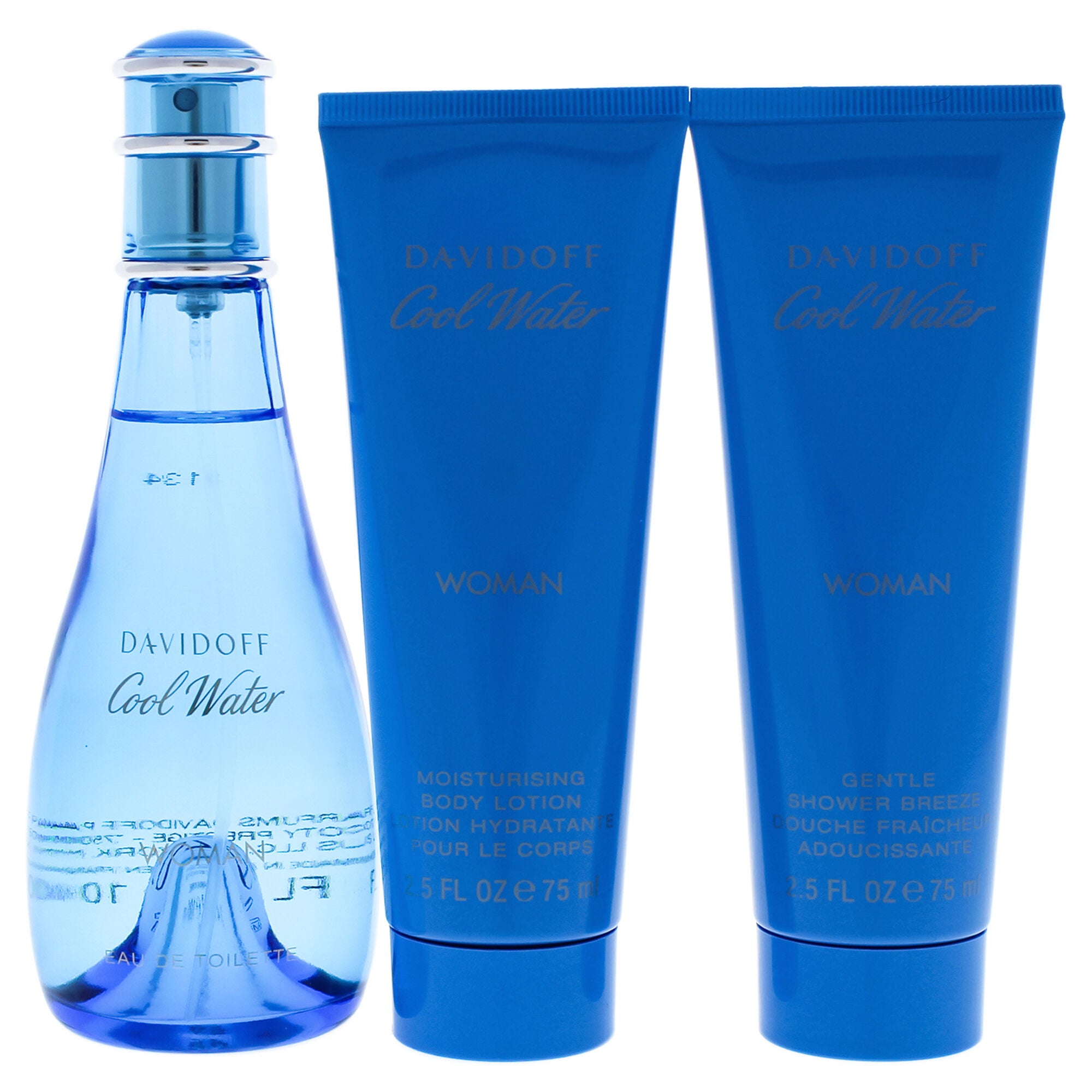 Cool Water by Davidoff for Women - 3 Pc Gift Set 3.3oz EDT Spray, 2.5oz Shower Gel, 2.5oz Body Lotion, See Description, alternate image number 3