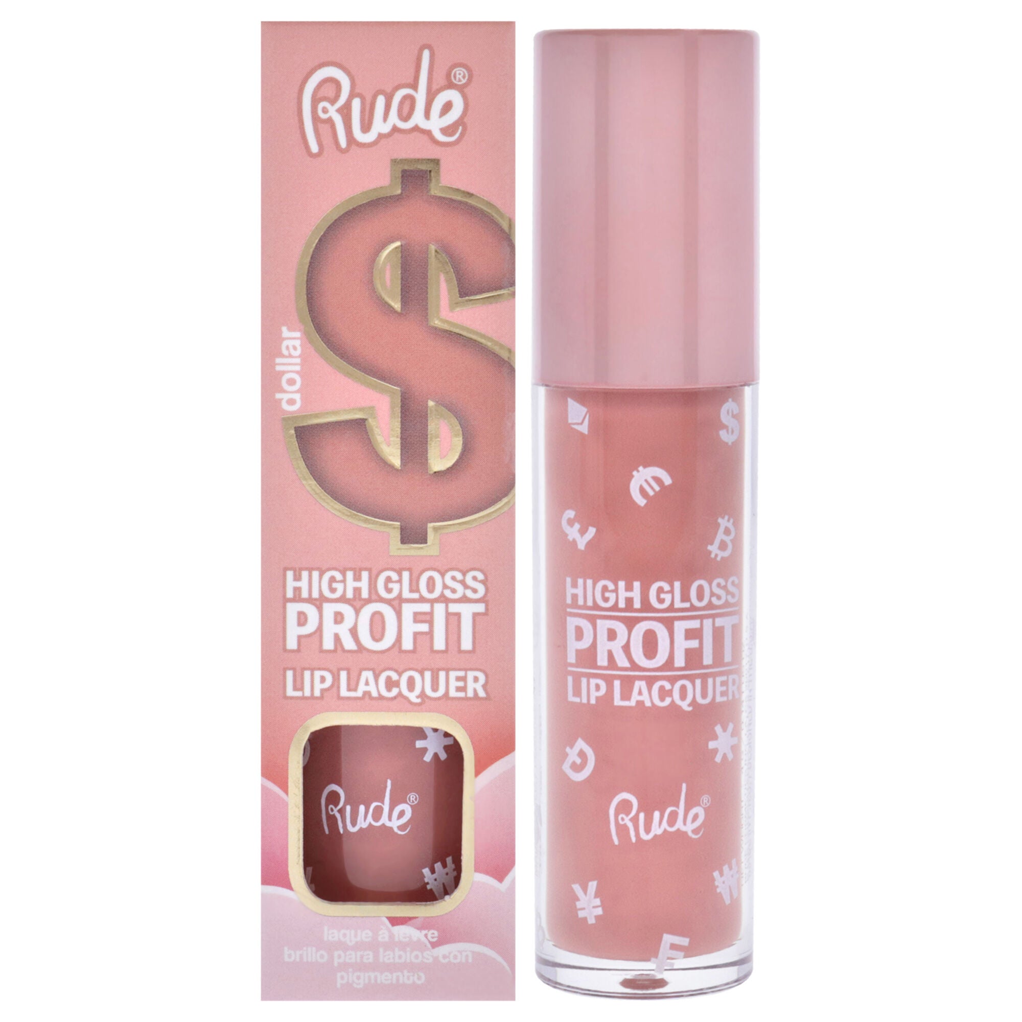 High Gloss Profit Lip Lacquer - Dollar by Rude Cosmetics for Women - 0.141 oz Lip Gloss, See Description, hi-res image number 0