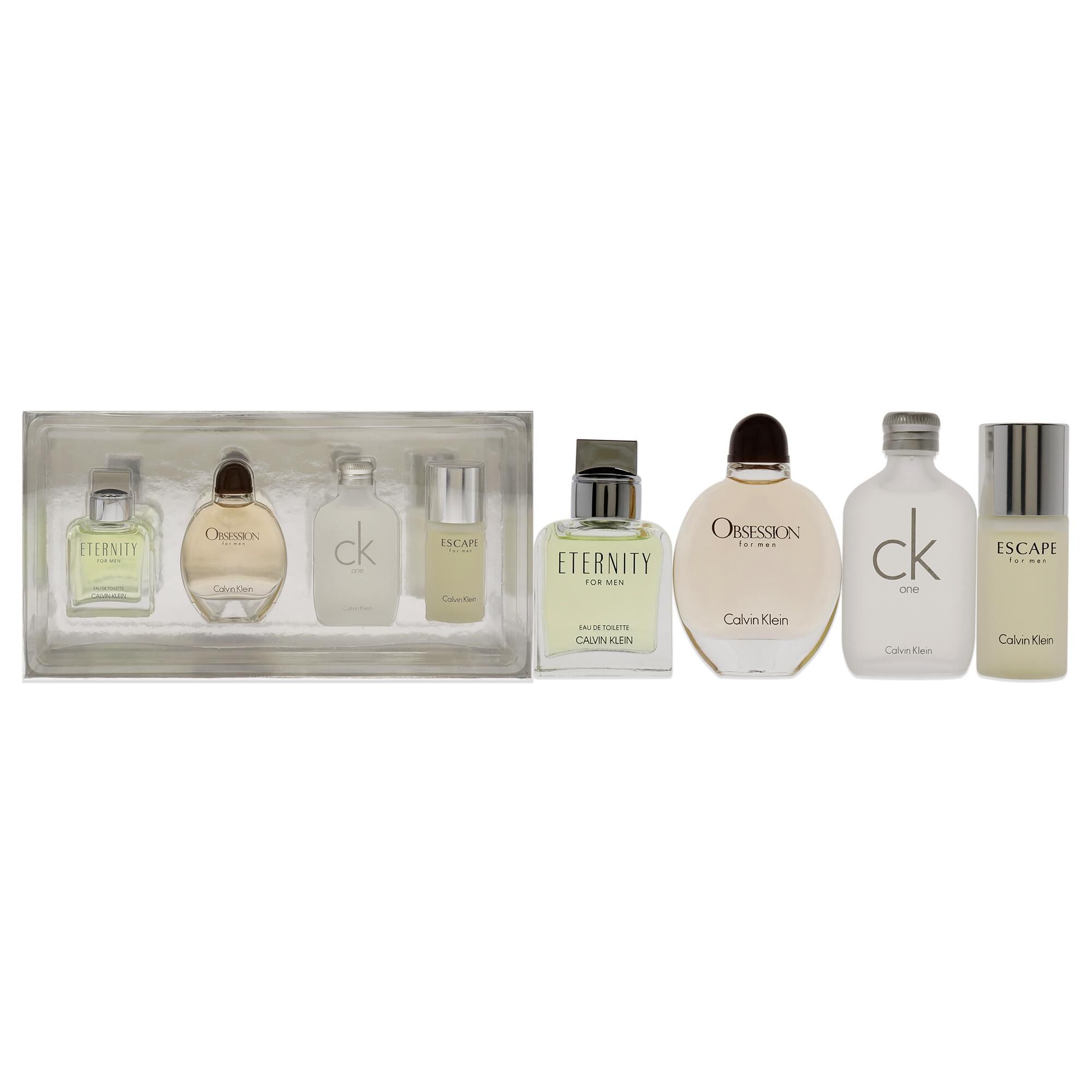 Calvin Klein by Calvin Klein for Men - 4 Pc Mini Gift Set 0.5 oz Eternity EDT, 0.5 oz Escape EDT, 0.5 oz CK One EDT and 0.5 oz Obsession EDT, See Description, hi-res image number 0