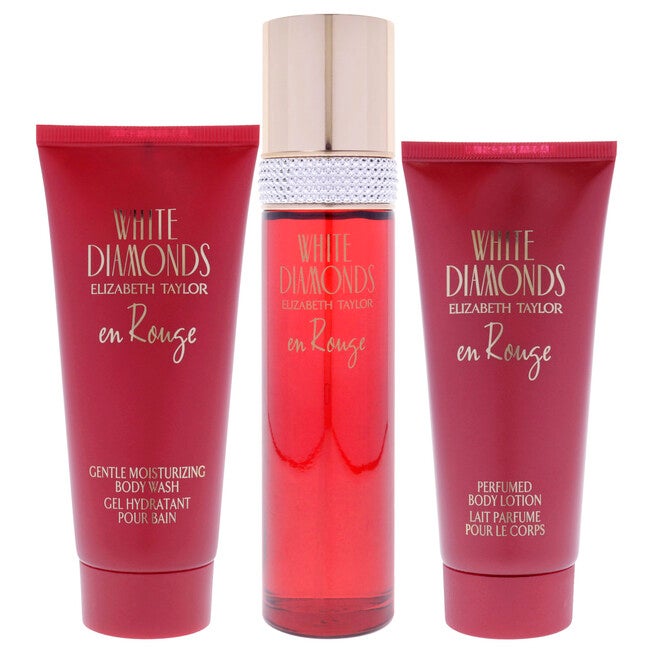 White Diamonds En Rouge by Elizabeth Taylor for Women - 3 Pc Gift Set 3.3oz EDT Spray, 3.3oz Body Lotion, 3.3oz Body Wash, See Description, alternate image number 4