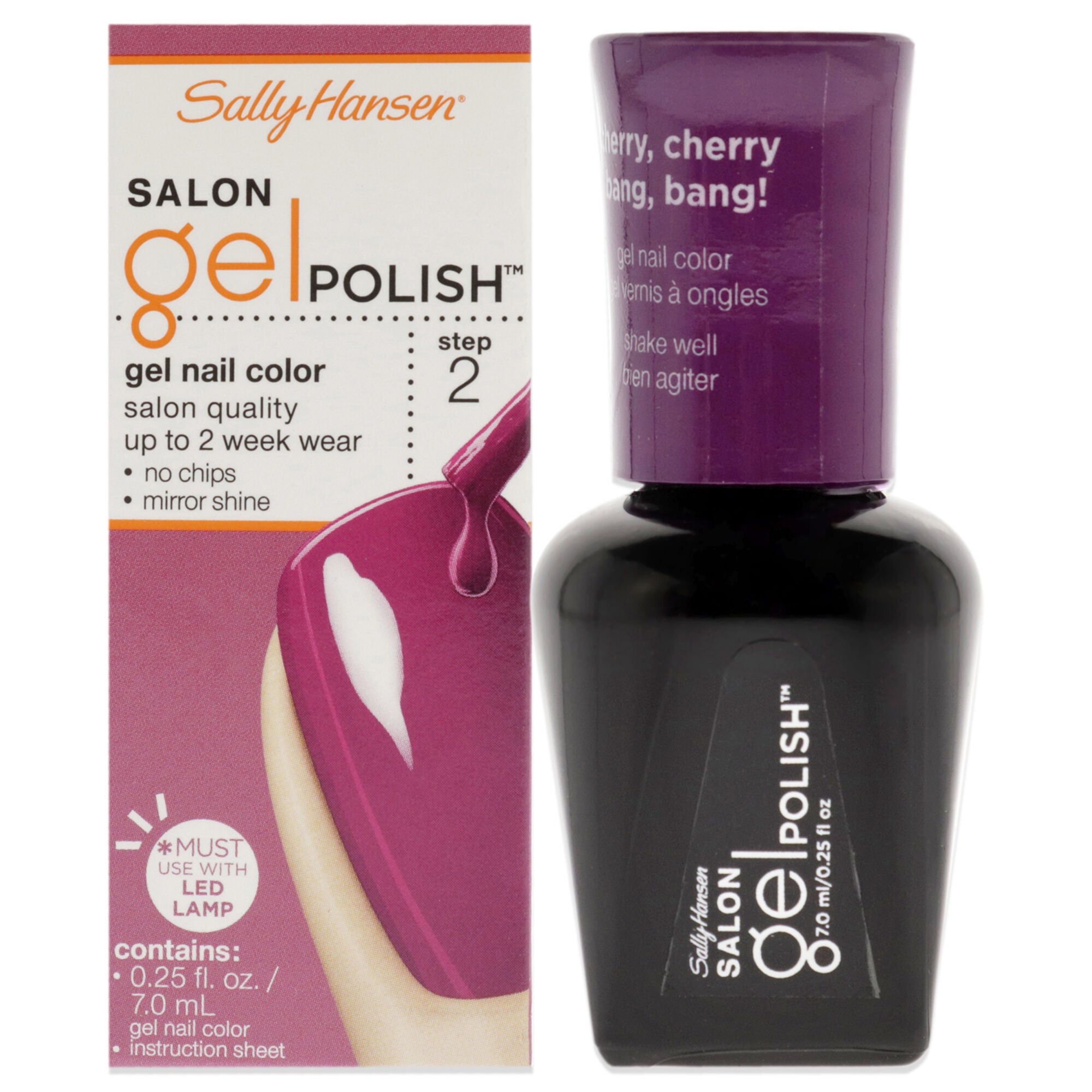 Salon Gel Polish - 245 Cherry Cherry Bang Bang by Sally Hansen for Women - 0.25 oz Nail Polish, See Description, hi-res image number 0