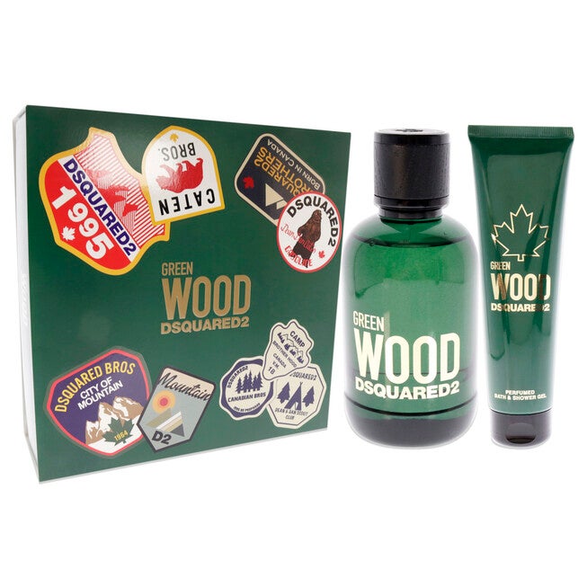 Green Wood by Dsquared2 for Men - 2 Pc Gift Set 3.4oz EDT Spray, 5.0oz Bath and Shower Gel, , alternate image number null