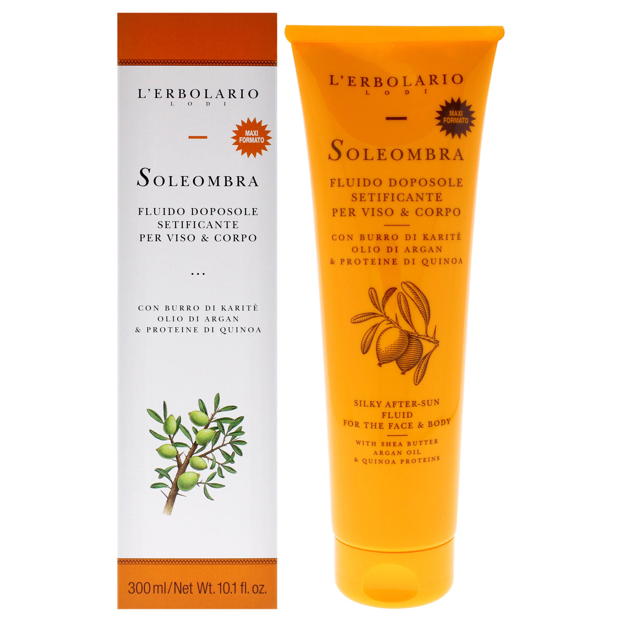Soleombra Silky After-Sum Fluid by LErbolario for Unisex - 10.1 oz Sunscreen, See Description, hi-res image number 0
