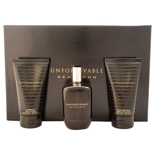 Unforgivable by Sean John for Men - 3 Pc Gift Set 4.2oz EDT Spray, 3.4oz Shower Gel, 3.4oz After Shave Balm, , alternate image number null