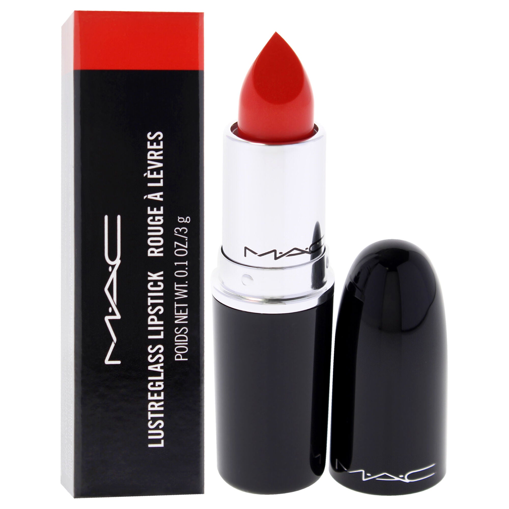 Lustreglass Lipstick - 552 TNTeaser by MAC for Women - 0.1 oz Lipstick, Red, alternate image number 2