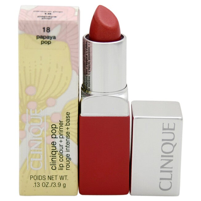 Clinique Pop Lip Colour + Primer - 18 Papaya Pop by Clinique for Women - 0.1 oz Lipstick, , alternate image number null