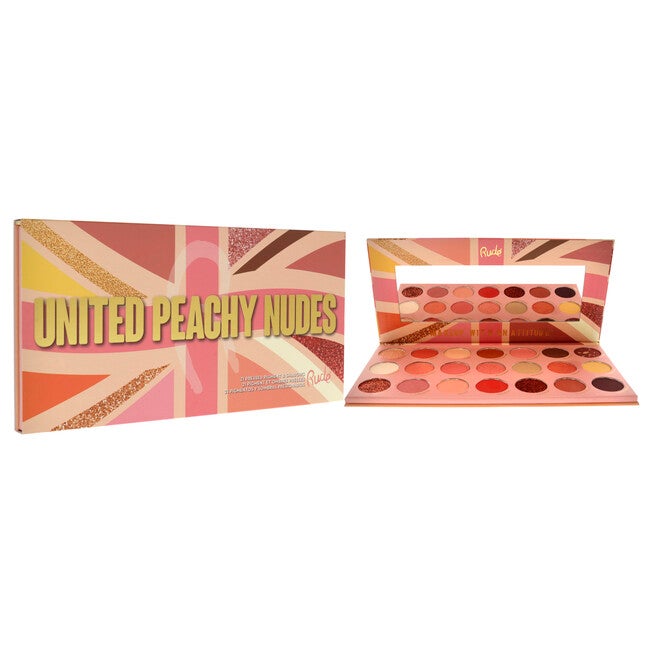 United Peachy Nudes - 21 Pressed Pigment and Shadows Palette by Rude Cosmetics for Women - 0.74 oz Eye Shadow, NA, alternate image number null