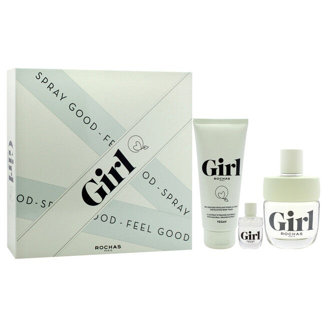 Rochas Girl by Rochas for Women - 3 Pc Gift Set 3.3oz EDT Spray, 3.3oz Body Wash, 0.15oz EDT Spray, Clear, alternate image number 2
