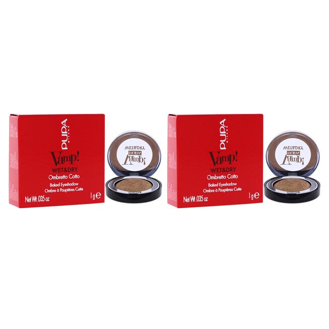 Vamp! Wet and Dry Baked Eyeshadow - 101 Precious Gold by Pupa Milano for Women - 0.035 oz Eye Shadow - Pack of 2, , alternate image number 6