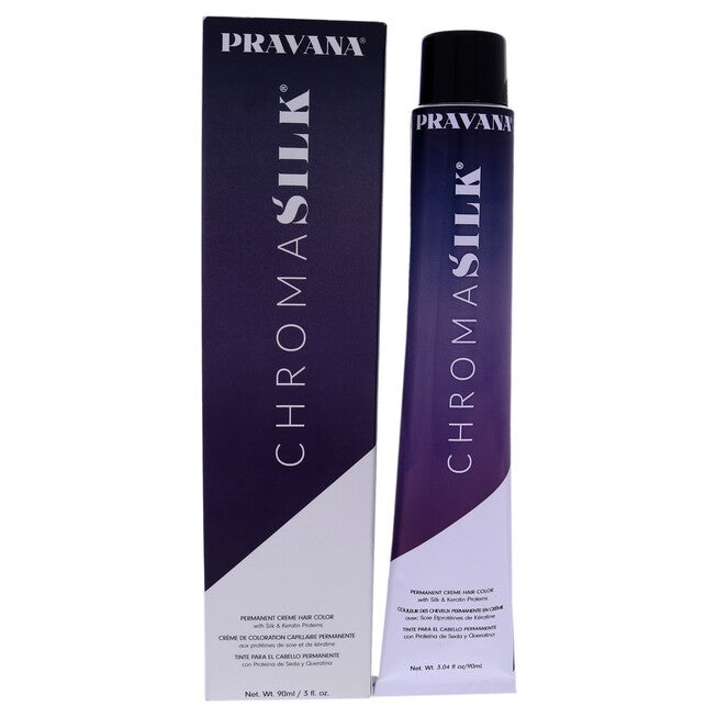 ChromaSilk Creme Hair Color - 6.11 Dark Intense Ash Blonde by Pravana for Unisex - 3 oz Hair Color, See Description, hi-res image number 0