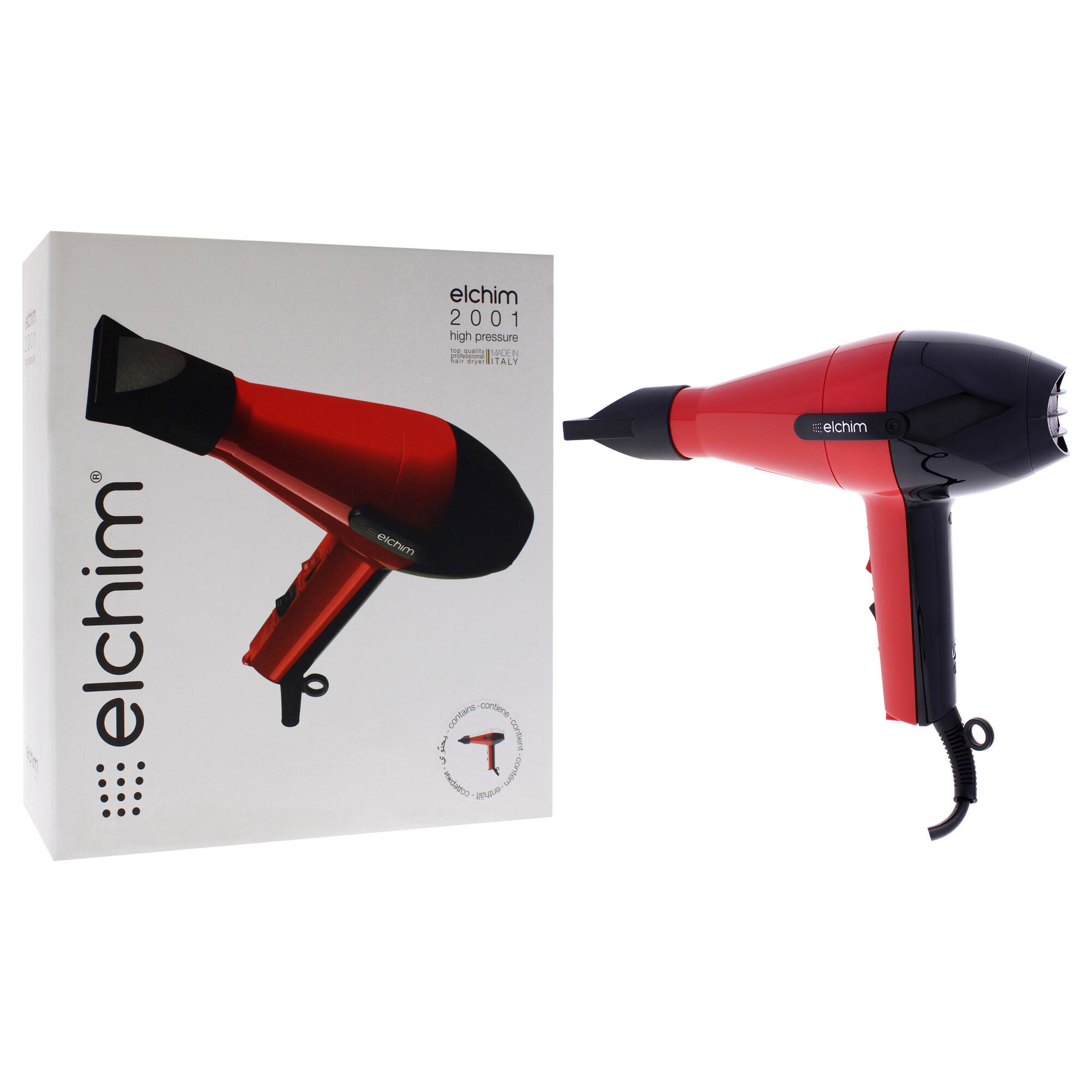 2001 Classic Hair Dryer - Red-Black by Elchim for Women - 1 Pc Hair Dryer, See Description, alternate image number 1
