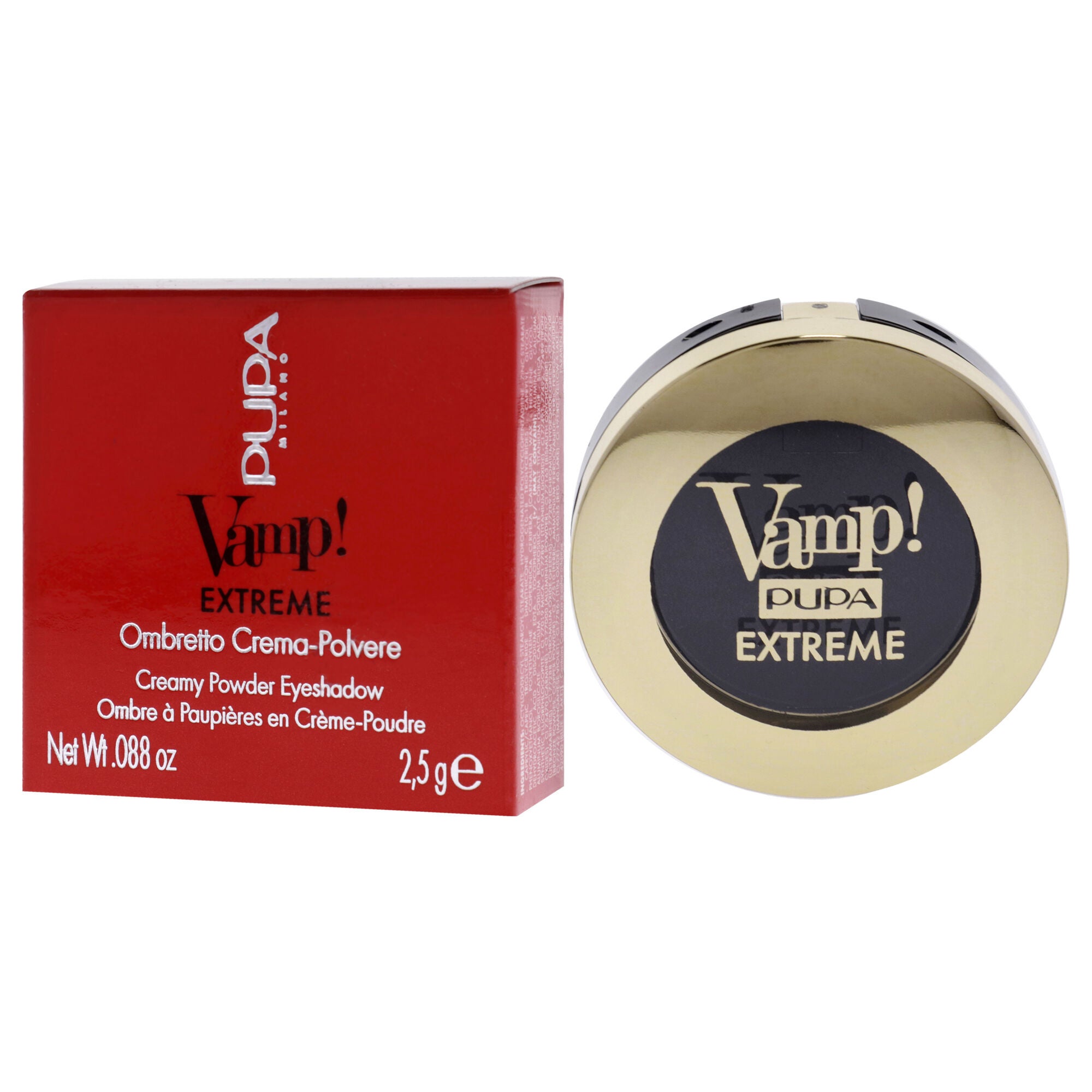 Vamp! Extreme Creamy Powder Eyeshadow - 004 Extreme Black by Pupa Milano for Women - 0.088 oz Eye Shadow, See Description, alternate image number 3