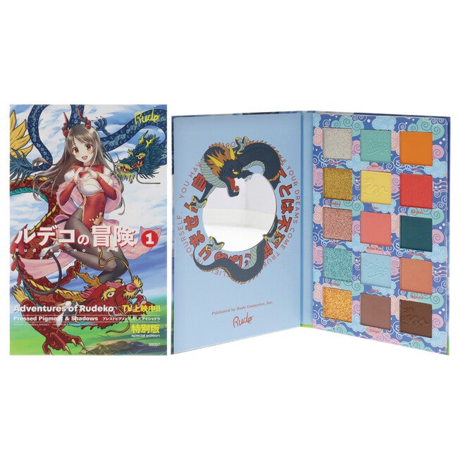 Manga Collection Pressed Pigments and Shadows Palette - Adventures of Rudeko by Rude Cosmetics for Women - 0.77 oz Eye Shadow, See Description, hi-res image number 0
