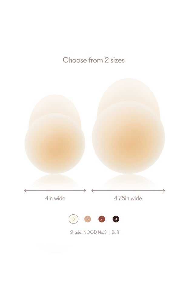 No-Show Extra Lift Adhesive & Reusable Nipple Covers, No 3 Buff / Beige, alternate image number 2