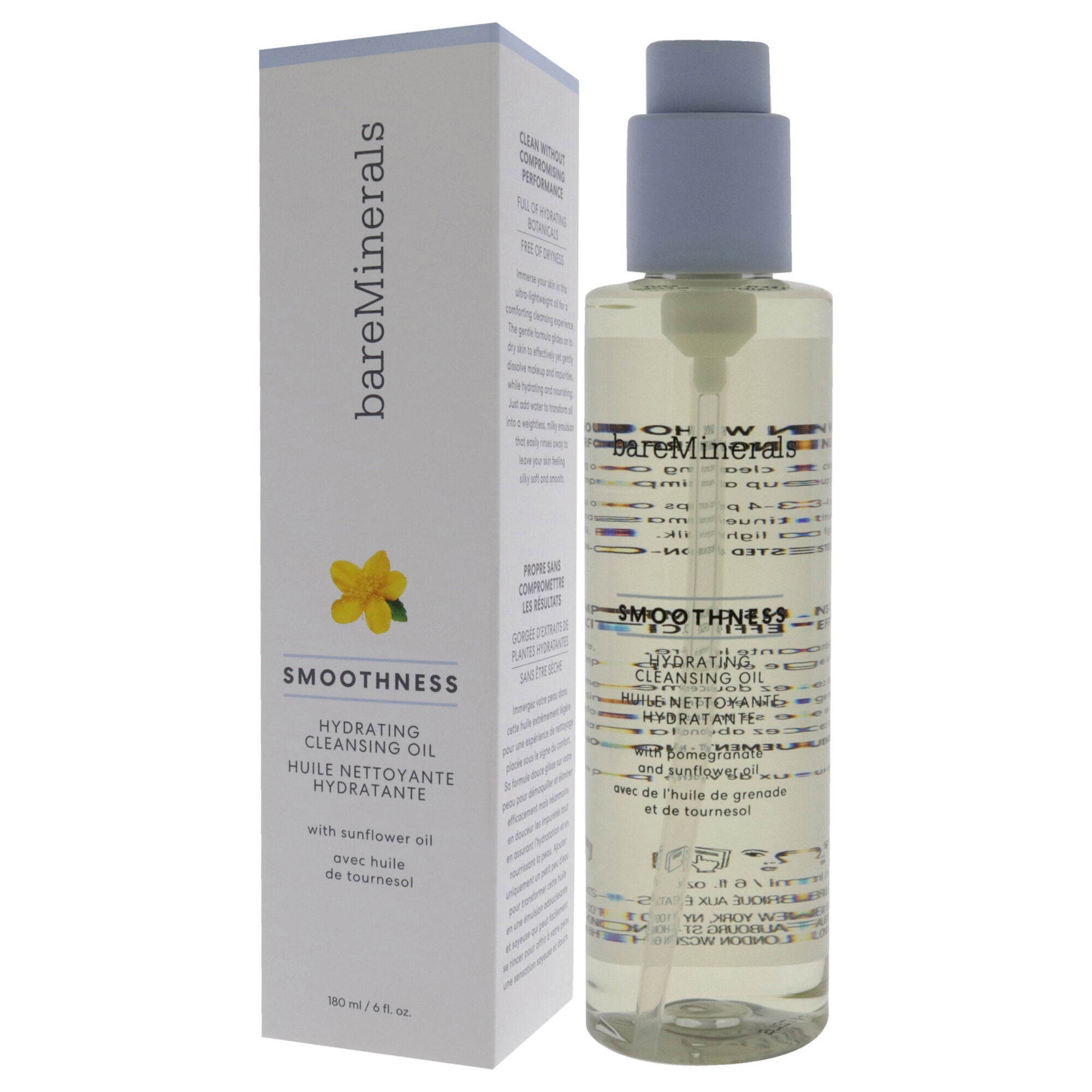 Smoothness Hydrating Cleansing Oil by bareMinerals for Unisex - 6 oz Cleanser, , alternate image number 4