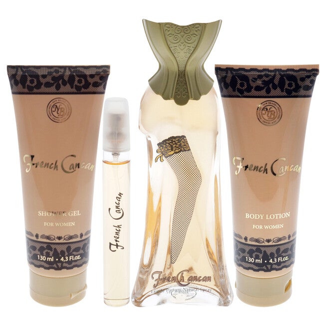 French Cancan by New Brand for Women - 4 Pc Gift Set 3.3oz EDP Spray, 0.5oz EDP Spray, 4.3oz Shower Gel, 4.3oz Body Lotion, See Description, alternate image number 3