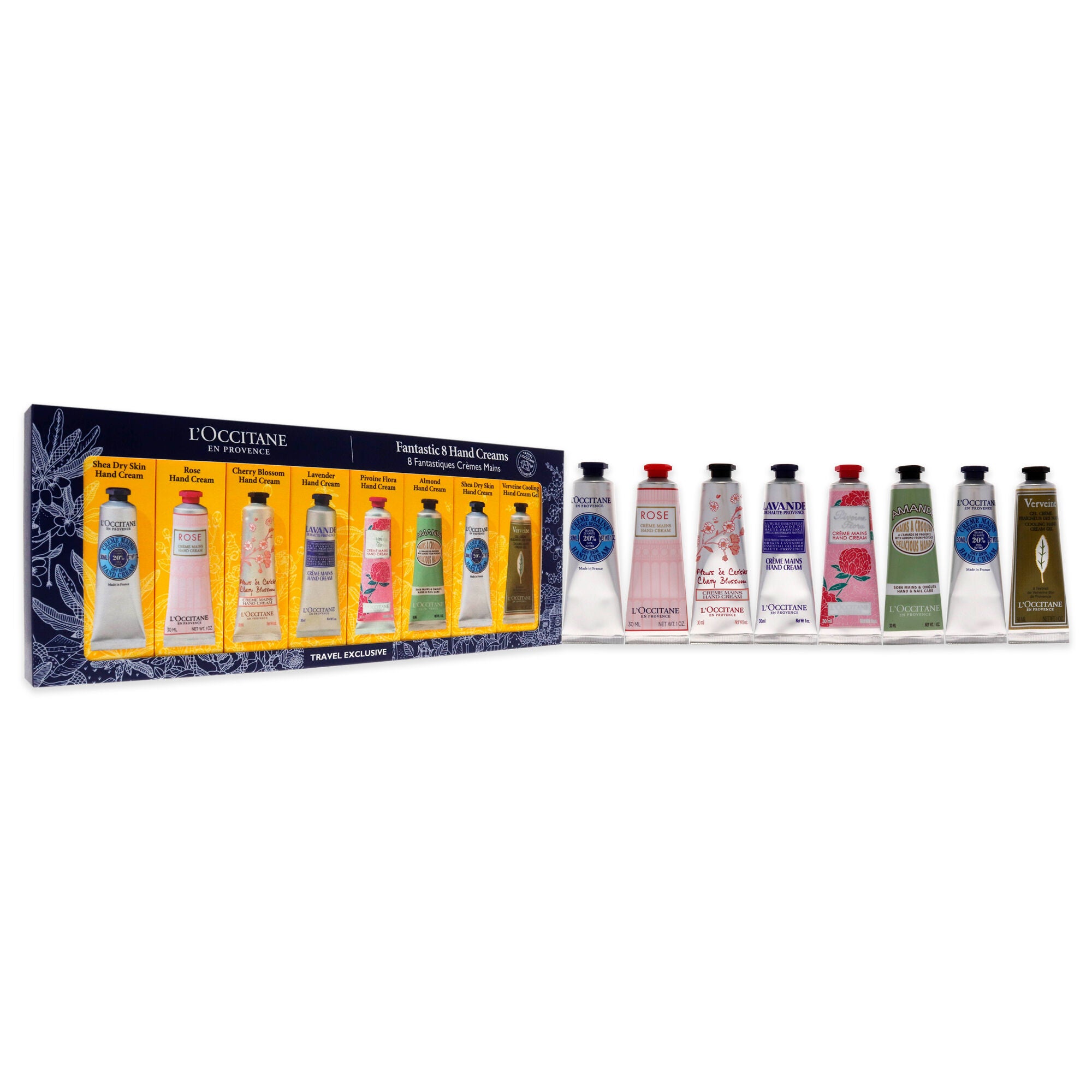 "Fantastic 8 Hand Creams Kit by LOccitane for Unisex - 8 x 1 oz Shea Dry Skin, Rose, Cherry Blossom, Lavender, Pivoine Flora, Almond, Hand Cream", See Description, alternate image number 2