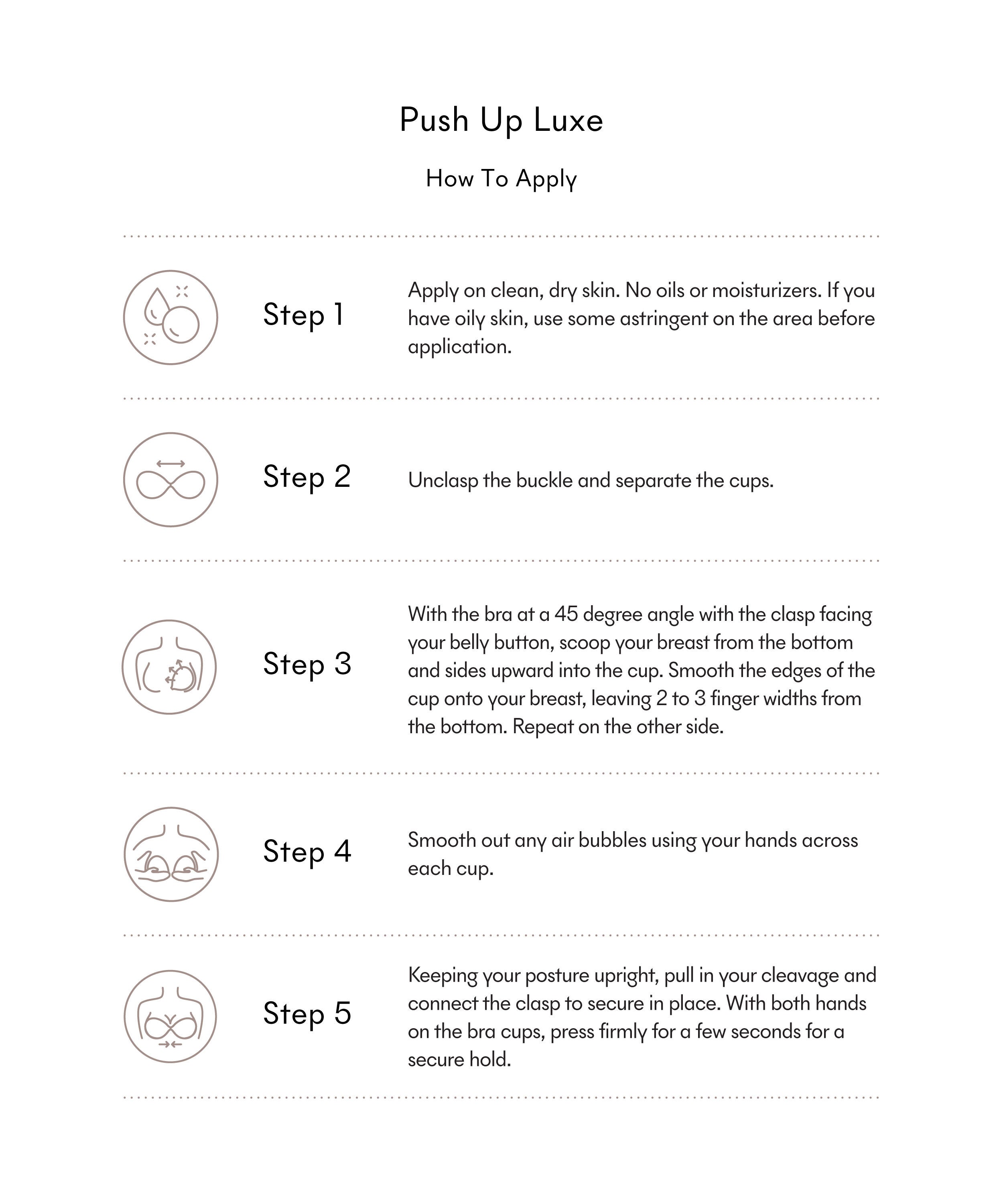 Push Up Luxe Adhesive Fabric Bra, No 5 Soft Tan / Tan, alternate image number 2