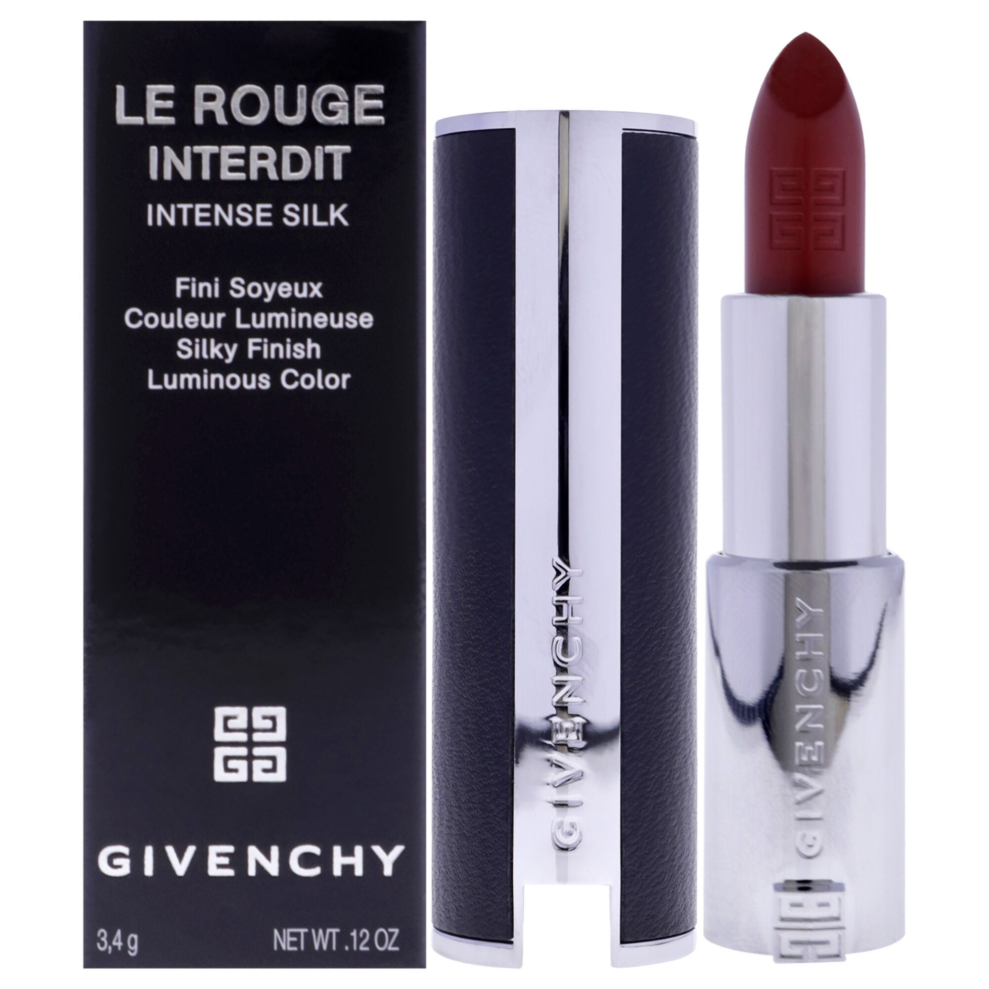 Le Rouge Interdit Intense Silk Lipstick - 227 Rouge Infuse by Givenchy for Women - 0.12 oz Lipstick (Refillable), Pink, hi-res image number 0