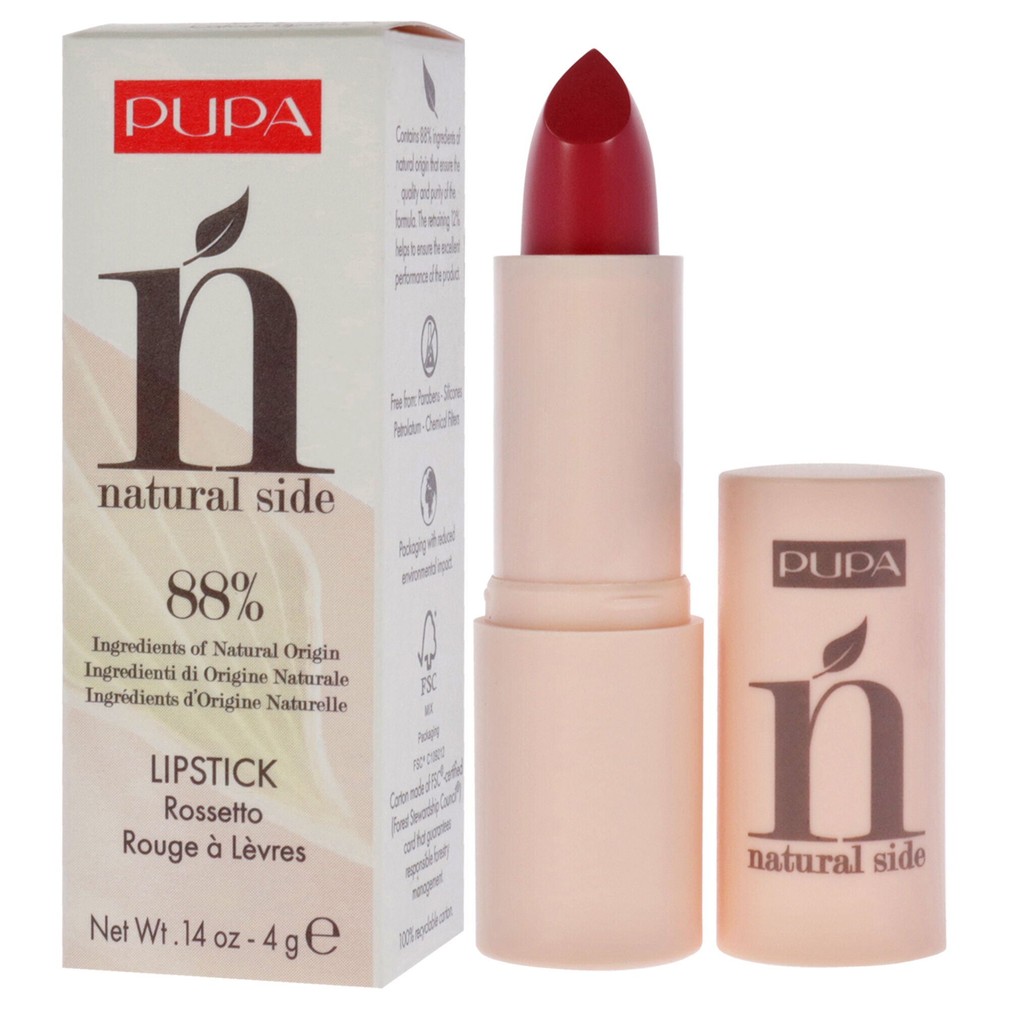 Natural Side Lipstick - 004 Light Coral by Pupa Milano for Women - 0.14 oz Lipstick, See Description, alternate image number 3