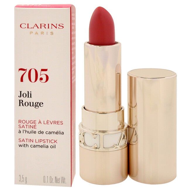 Joli Rouge Satin Lipstick - 705 Soft Berry by Clarins for Women - 0.1 oz Lipstick, See Description, alternate image number 3