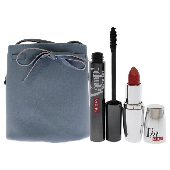 Vamp! All In One and I Am Set by Pupa Milano for Women - 3 Pc 0.30oz amp! All In One Mascara - 101 Black, 0.123oz Lipstick - 303, Bucket Bag, See Description, alternate image number 3