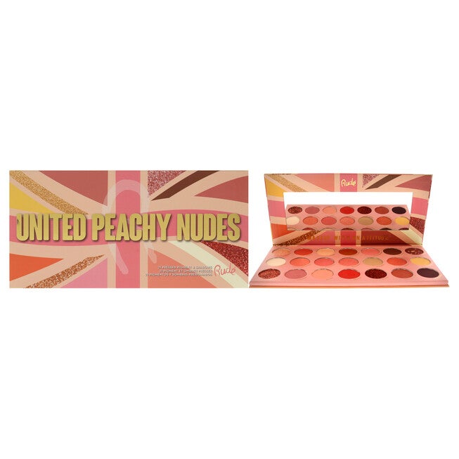 United Peachy Nudes - 21 Pressed Pigment and Shadows Palette by Rude Cosmetics for Women - 0.74 oz Eye Shadow, NA, hi-res image number null