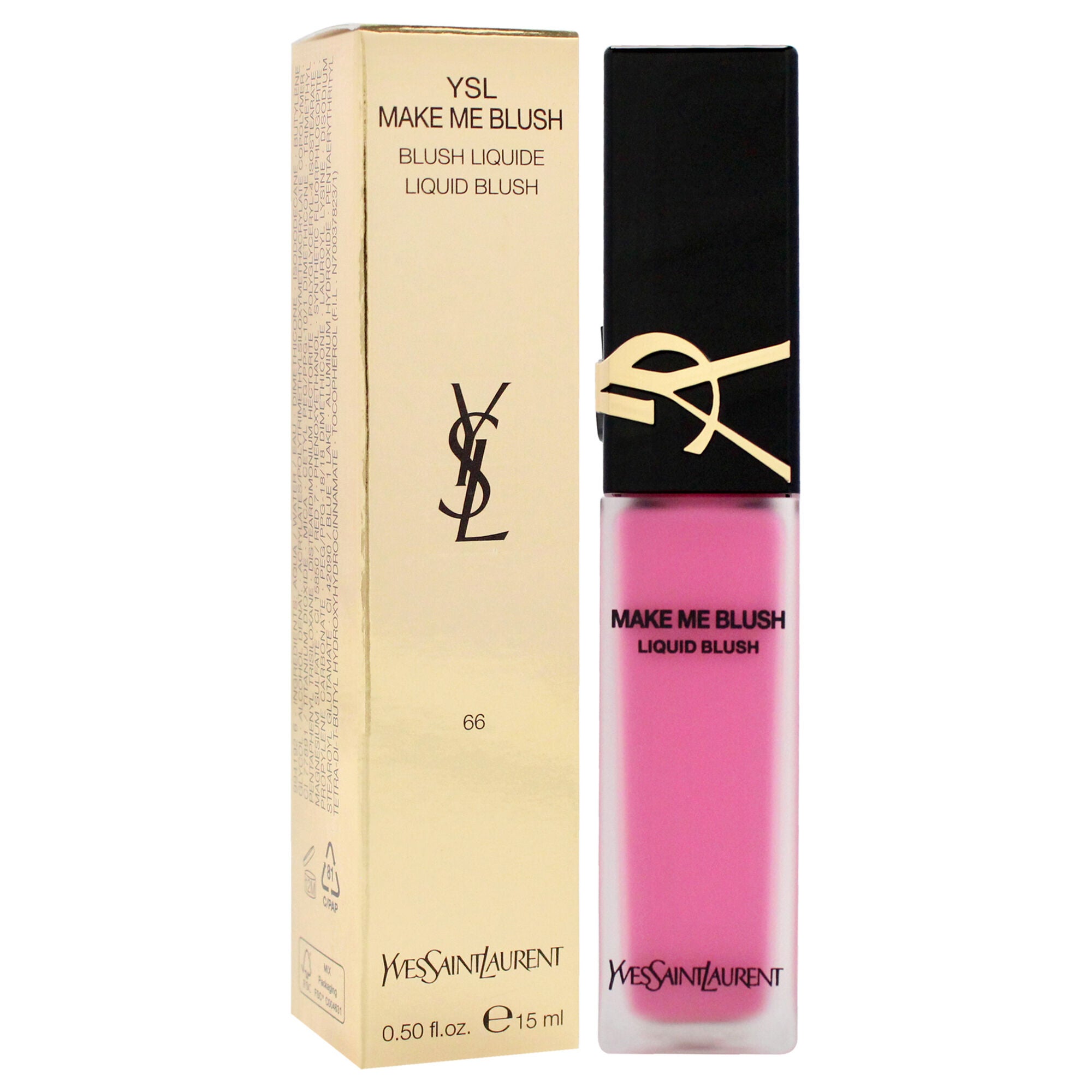 Make Me Blush Liquid Blush - 66 Fuchsia Fling by Yves Saint Laurent for Women - 0.50 oz Blush, Pink, alternate image number 2