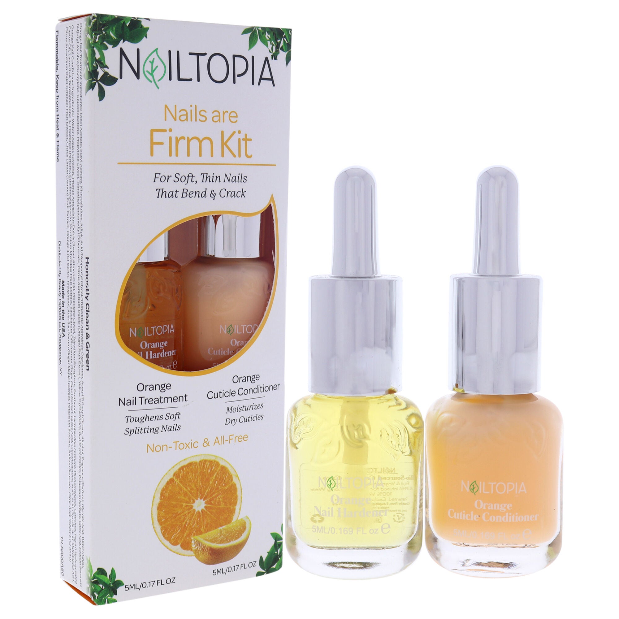 Nails are Firm Kit by Nailtopia for Women - 2 Pc Kit 0.17oz Orange Nail Treatment, 0.17oz Orange Cuticle Conditioner, See Description, alternate image number 2