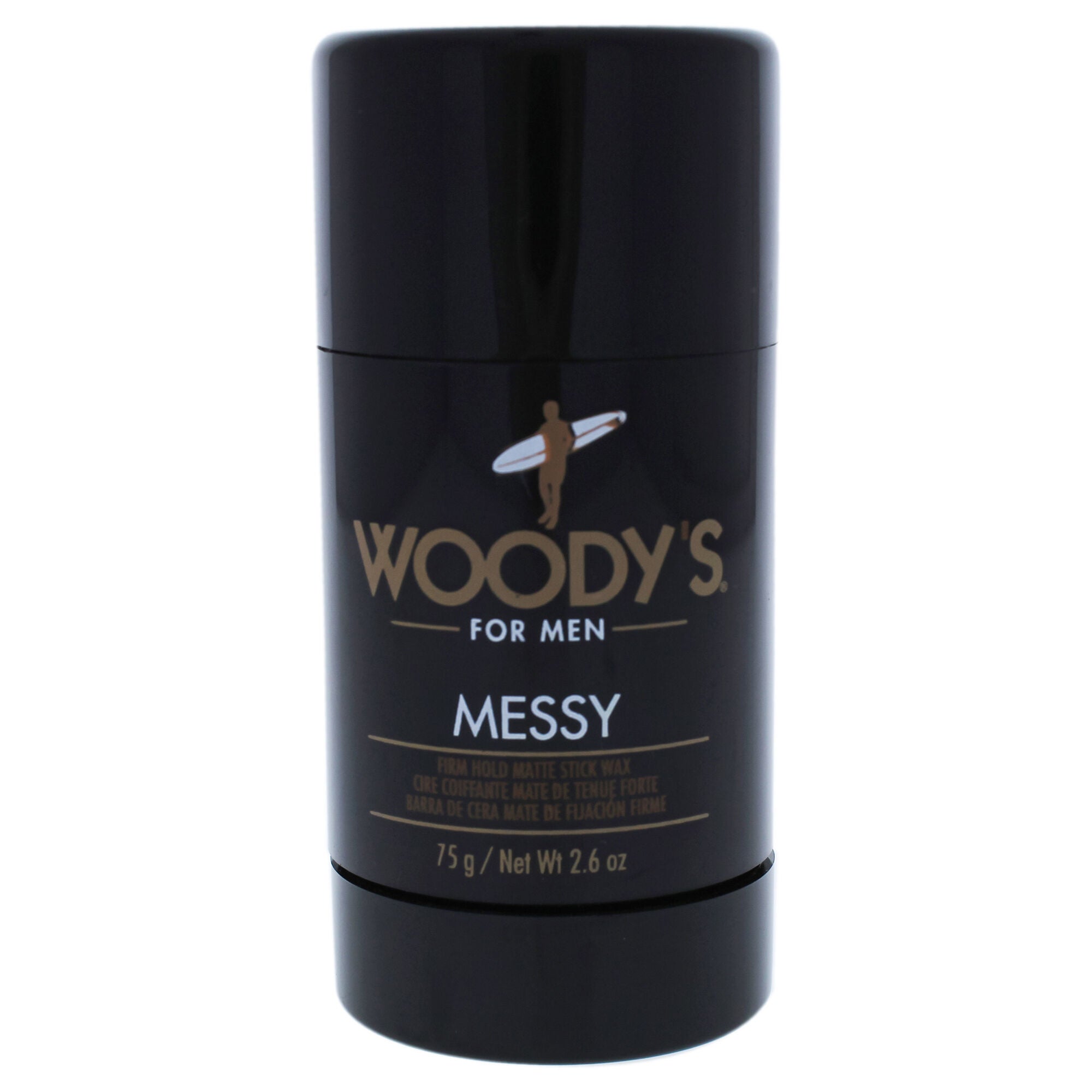 Messy Firm Hold Matte Stick Wax by Woodys for Men - 2.6 oz Deodorant Stick, See Description, alternate image number 1