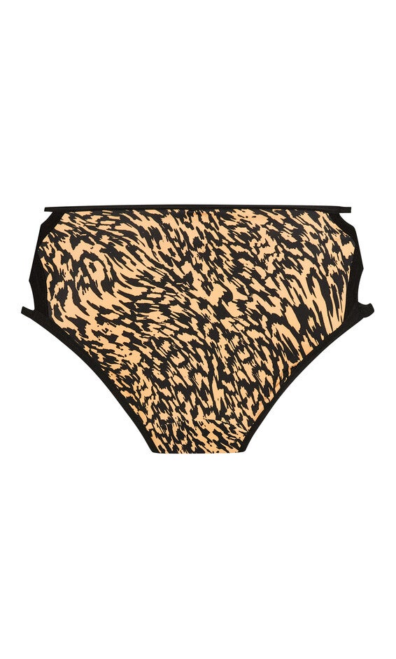 Fashion Microfiber Hi Cut Brief - animal, , alternate image number null