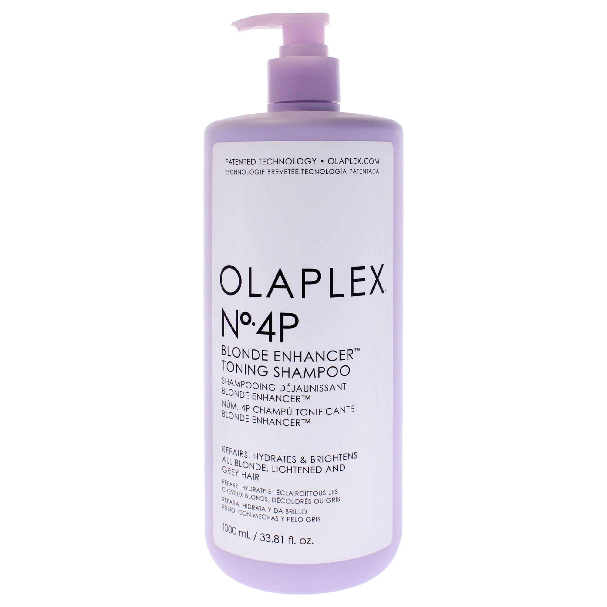 No 4P Blonde Enhacer Toning Shampoo by Olaplex for Unisex - 33.81 oz Shampoo, See Description, hi-res image number 0