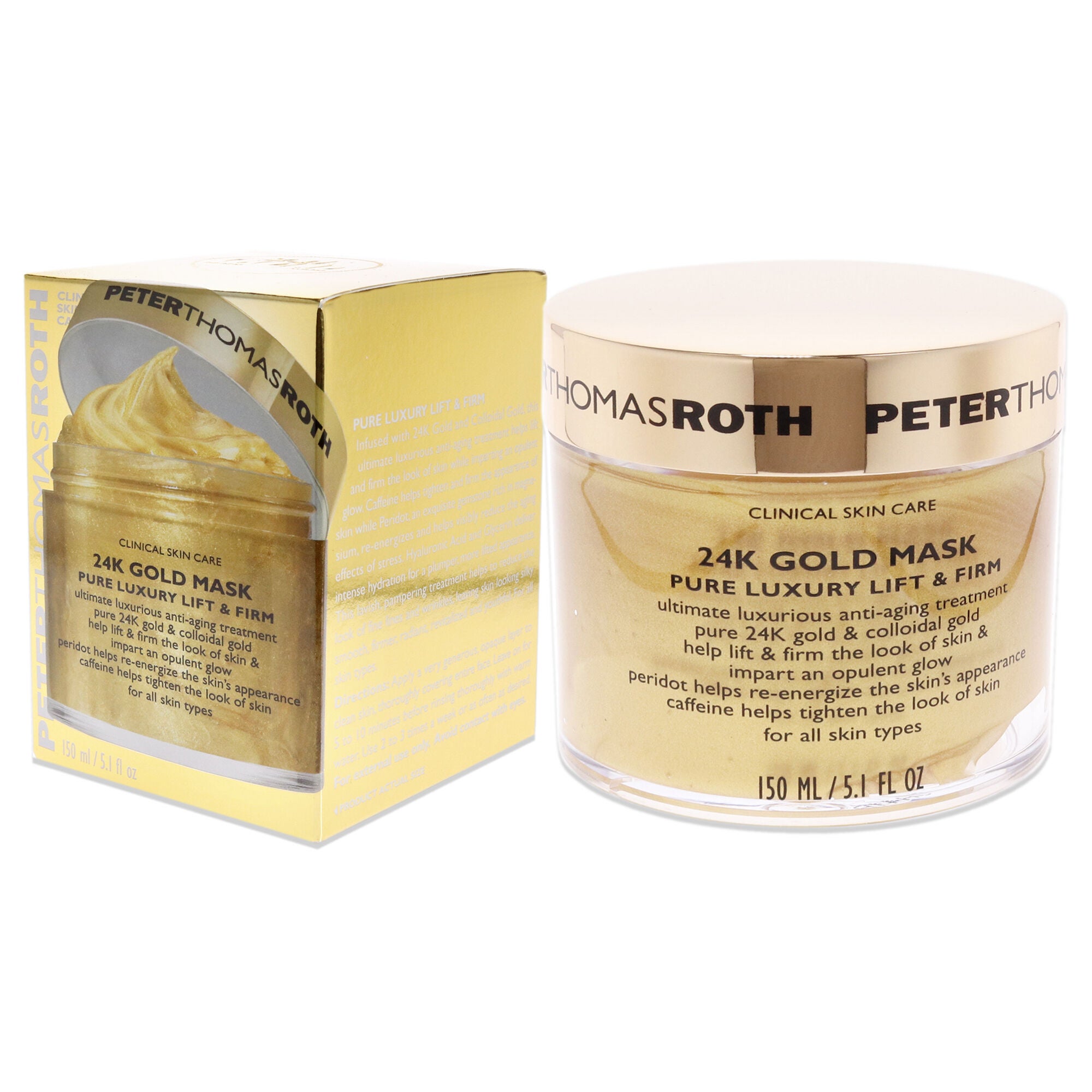24K Gold Mask Pure Luxury Lift and Firm Mask by Peter Thomas Roth for Unisex - 5.1 oz Mask, , alternate image number 7