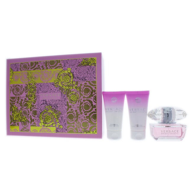 Versace Bright Crystal by Versace for Women - 3 Pc Gift Set 1.7oz EDT Spray, 1.7oz Perfumed Bath and Shower Gel, 1.7oz Body Lotion, , alternate image number null